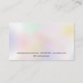 化粧ピンモダンク真珠玉虫ホログラフィック 名刺 (裏面)