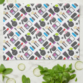 化粧ファンキー化粧品コラージュ模様 キッチンタオル (折り畳み)