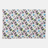 化粧ファンキー化粧品コラージュ模様 キッチンタオル (横)
