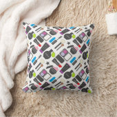 化粧ファンキー化粧品コラージュ模様 クッション (ブランケット)