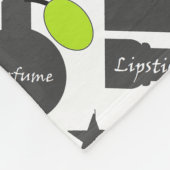 化粧ファンキー化粧品コラージュ模様 フリースブランケット (角)