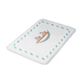 化粧フレーム付き笑顔の豪華な足バスマット バスマット (アングル)