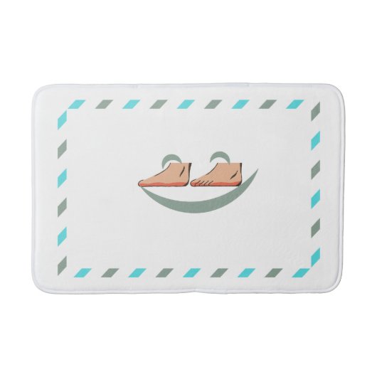 化粧フレーム付き笑顔の豪華な足バスマット バスマット (正面)