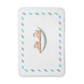 化粧フレーム付き笑顔の豪華な足バスマット バスマット (正面縦)