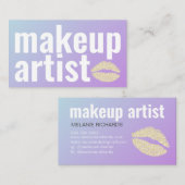 化粧ブエレガントルーパープルグラデーショングリッターリップ 名刺 (正面/裏面)