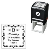 化粧ブラケットフレームモノグラム差出人住所 セルフインキングスタンプ (インサイチュ)