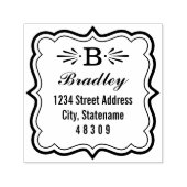 化粧ブラケットフレームモノグラム差出人住所 セルフインキングスタンプ (デザイン)