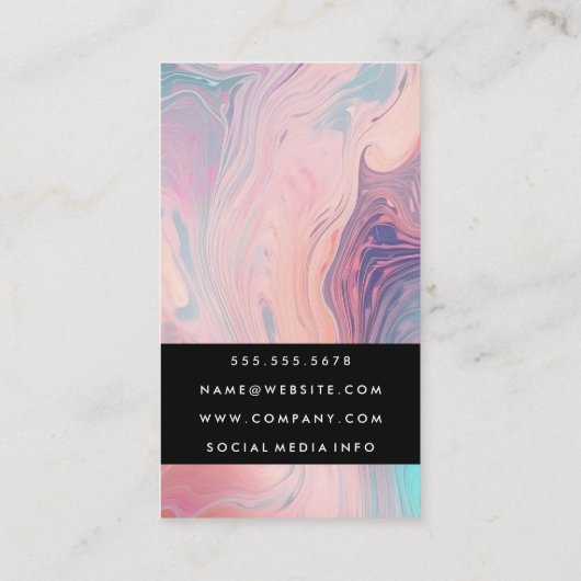 化粧ブラシ付き女性 名刺 (裏面)