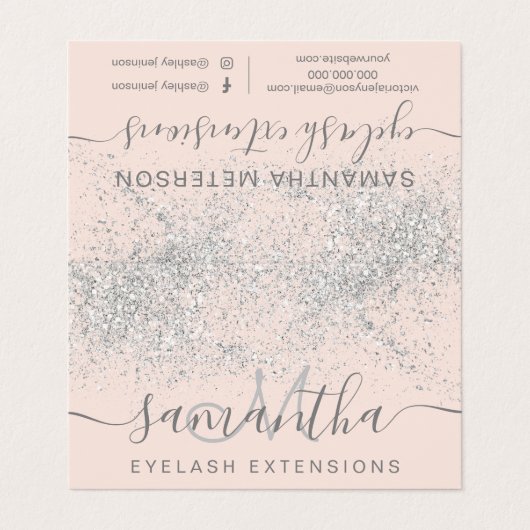 化粧ヘアシルバーグリッターパステルアイアフターケア 名刺 (外部フラット)