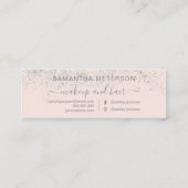 化粧ヘアシルバーグリッター赤面アポイントメント スキニー名刺 (裏面)