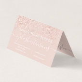 化粧ヘアバラ金ゴールドグリッターパステルアイアフターケア 名刺 (裏面)