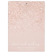 化粧ヘアバラ金ゴールドグリッターパステル赤面ピンク クリップボード (裏面)