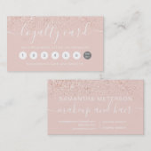 化粧ヘアバラ金ゴールドグリッターパステル赤面ピンク ロイヤリティカード (正面/裏面)