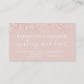 化粧ヘアバラ金ゴールドグリッターパステル赤面ピンク ロイヤリティカード (裏面)