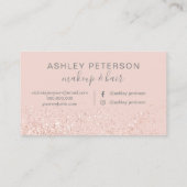 化粧ヘアバラ金ゴールドグリッター赤面ピンク 名刺 (裏面)