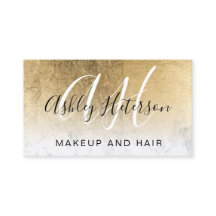 化粧モノグラムの金ゴールドフォイル大理石スクリプト