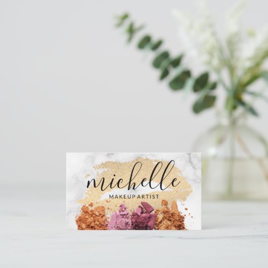 化粧下地パウダー | キス染色 名刺 (スタンド正面)