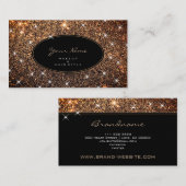 化粧及び発毛バラ金ゴールドエレガントグリッター 名刺 (正面/裏面)