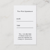 化粧及び美容師のヴィンテージの花柄のアポイントメント 予約カード (裏面)