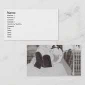 化粧台の女性(インクおよび洗浄) 名刺 (正面/裏面)