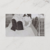 化粧台の女性(インクおよび洗浄) 名刺 (裏面)