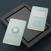 化粧品および一般的な歯科医アポイントメント金ゴールドティール（緑がかった色） 予約カード