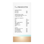化粧品とサロンの価格表とラック・カード ラックカード (裏面)
