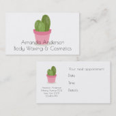 化粧品とワックス美しいアポイントメント 予約カード (正面/裏面)