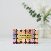 化粧品と美しいメイクアップパレット 名刺 (スタンド正面)