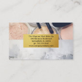 化粧品と美しいメイクアップパレット 名刺 (裏面)