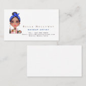 化粧品と顔スタイリッシュメイクアップアーティスト 名刺 (正面/裏面)