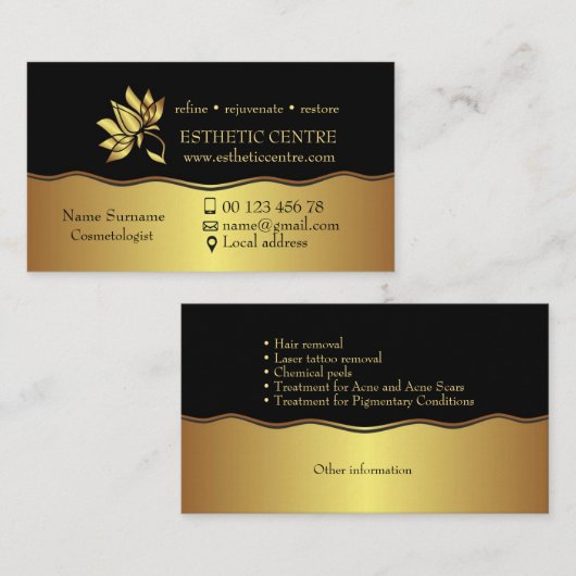 化粧品のスタジオの名刺 名刺 (正面/裏面)