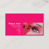 化粧品のメーキャップアーティストのモモの花 名刺 (裏面)