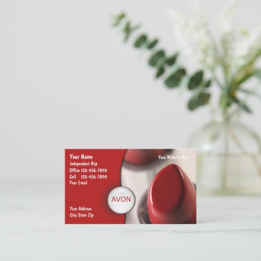 化粧品の名刺 名刺 (スタンド正面)