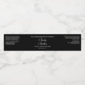 化粧品の瓶ラベル – 黒と白文字 ペットボトルラベル (シングルラベル)