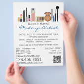 化粧品の選択、メイクア広告ーティスト チラシ (手)