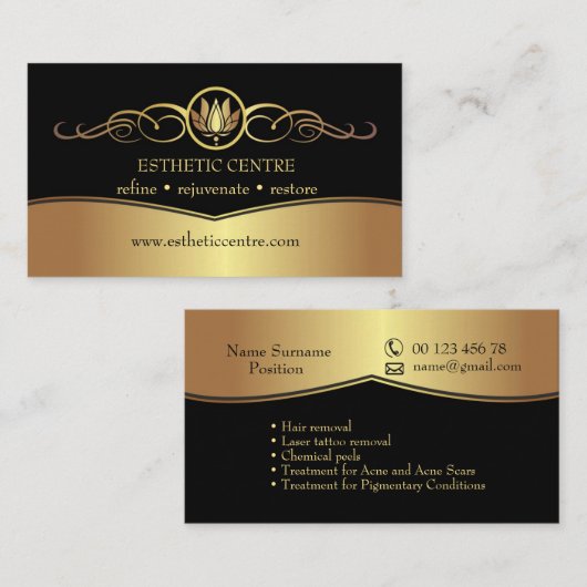 化粧品はスタジオの名刺を構成します 名刺 (正面/裏面)