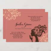 化粧品シルエット卒業招待状 招待状 (正面/裏面)