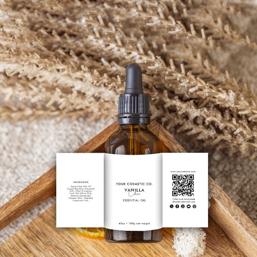 化粧品ステッカーテンプレートスキンケアボトル ラベル