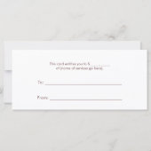 化粧品スパ金ゴールドサークルのギフト証明書 (裏面)