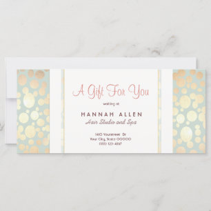 化粧品スパ金ゴールドサークルのギフト証明書