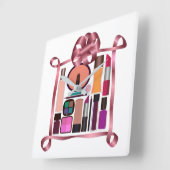 化粧品セット スクエア壁時計 (傾斜)