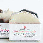 化粧品バーソープベリーバンドラベルラップピンクローズ 招待状ベリーバンド