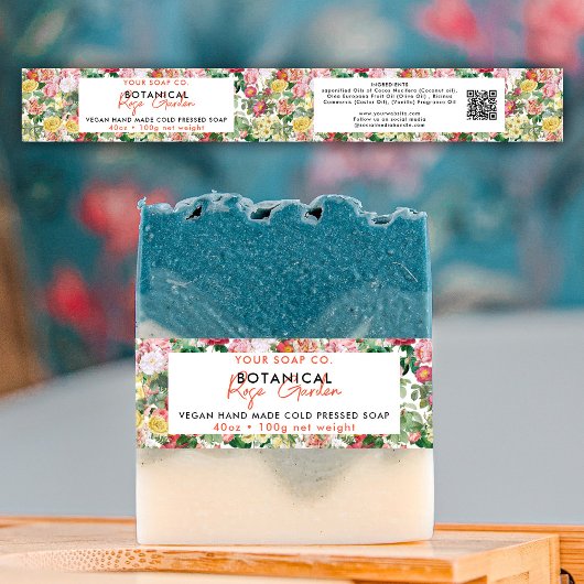 化粧品バー石けんバンド製品ラベルラップバラ 招待状ベリーバンド