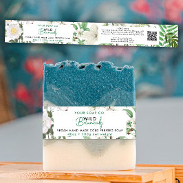 化粧品バー石けんバンド製品ラベルラップフローラ 招待状ベリーバンド