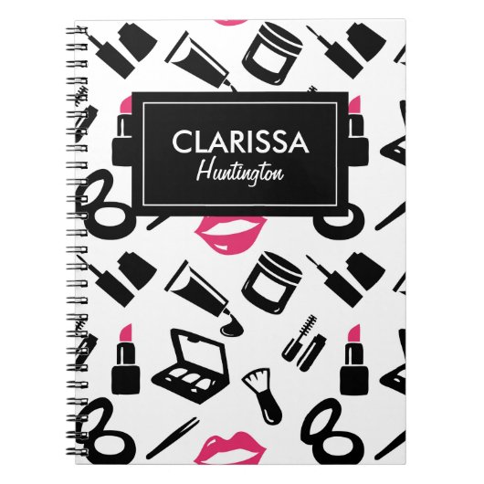 化粧品パターン名前をカスタムする ノートブック (正面)