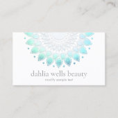 化粧品ブルーエレガントフローラ 名刺 (正面)