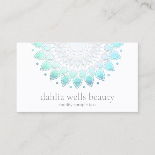 化粧品ブルーエレガントフローラ 名刺 (正面)