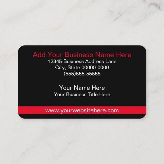 化粧品プロフェッショナル |赤黒 |名刺 名刺 (裏面)