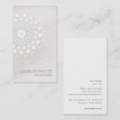 化粧品ホワイトロゼット自然およびオーガニックスパ 名刺 (正面/裏面)